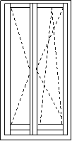 Balkonové dveře dvoukřídlé
